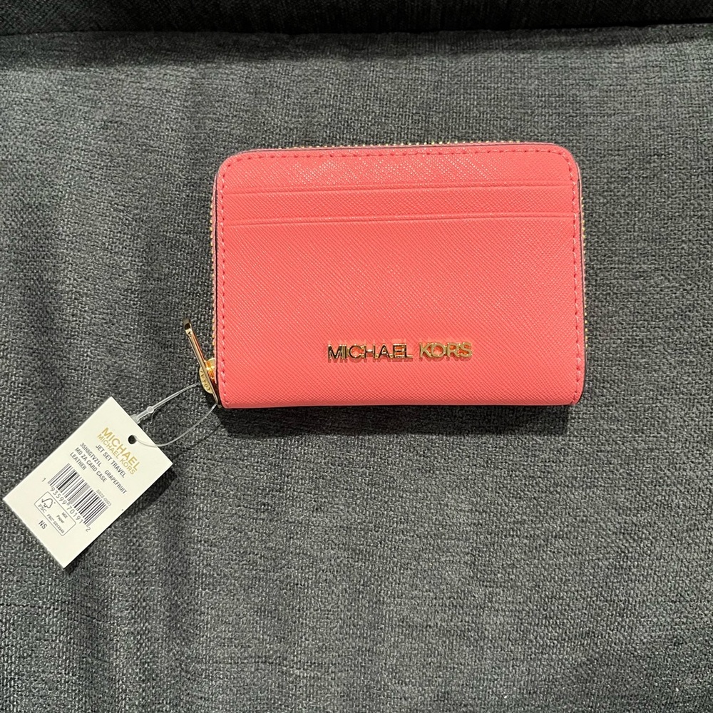 Michael Kors Jet Set Travel Card Case Grapefruit